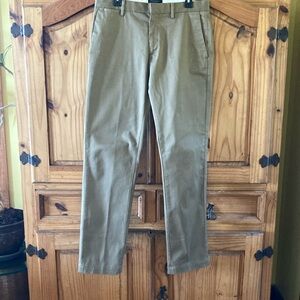 Banana Republic Emerson dark khaki flat front chino pants - size 33X34